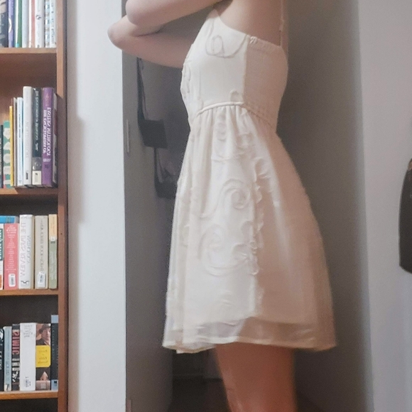 Band of Gypsies Cream Gauzy Mini Dress - Picture 4 of 6